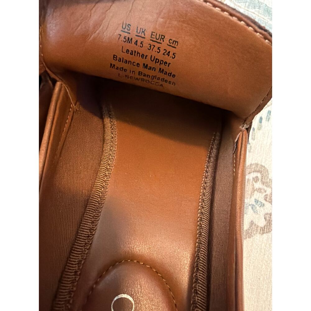 Franco Sarto Women’s Newbocca Loafer Cognac Leather Size 7.5 M - Picture 8 of 8